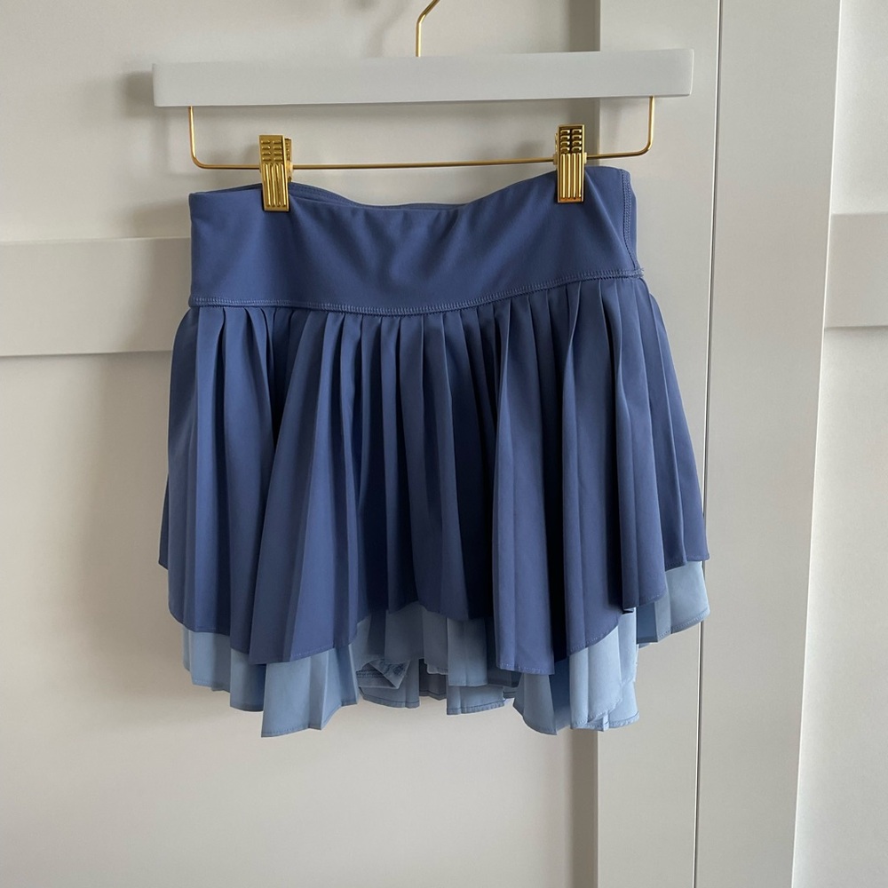 Yogalicious Blue Pleated Mini Skirt